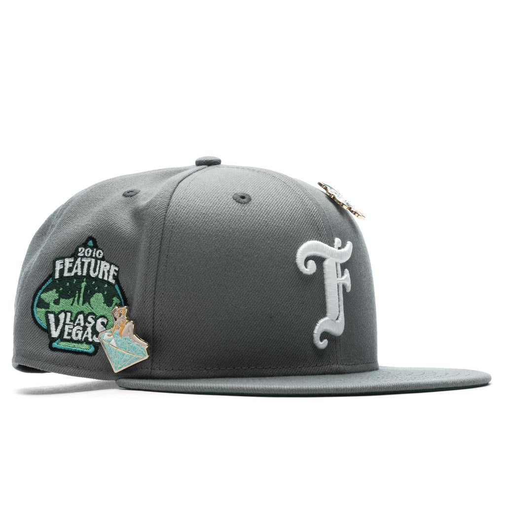 Old English Las Vegas Snapback - Dark Graphite/Green