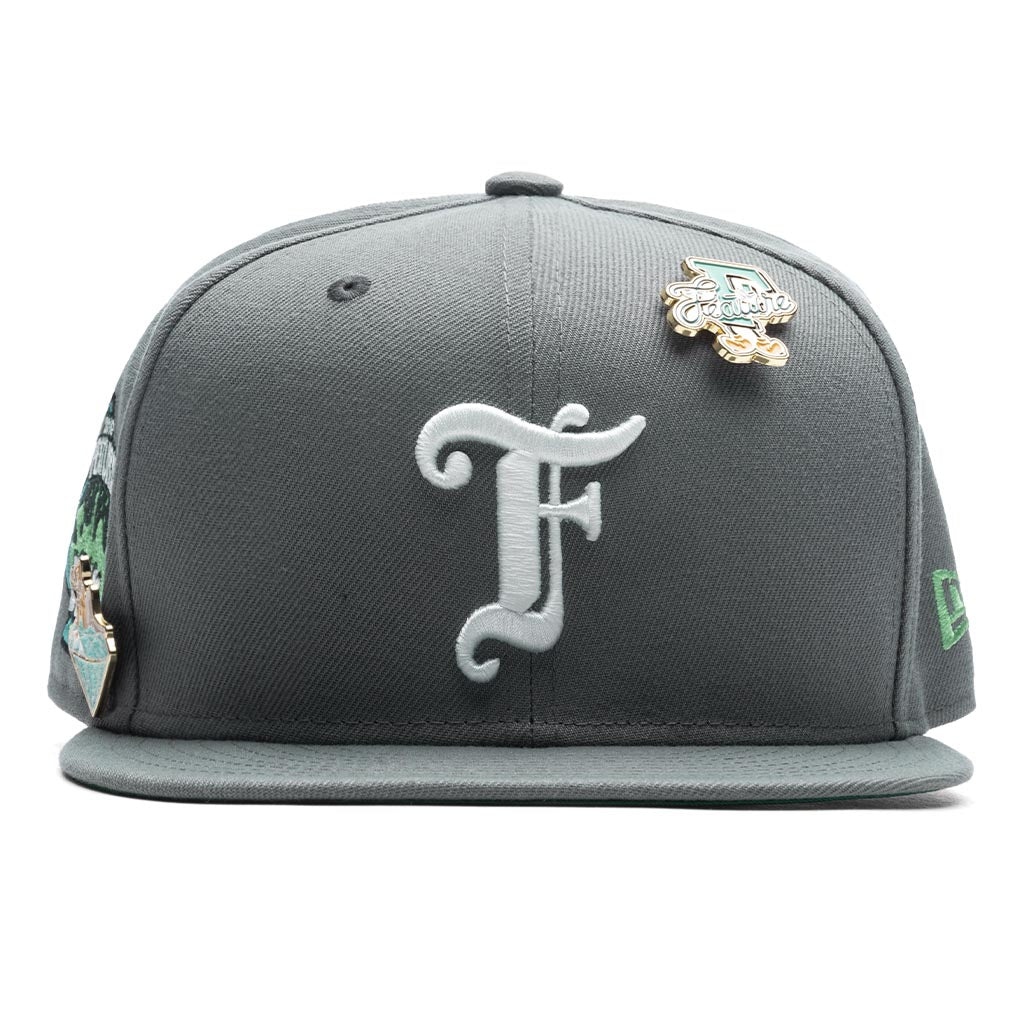 Old English Las Vegas Snapback - Dark Graphite/Green