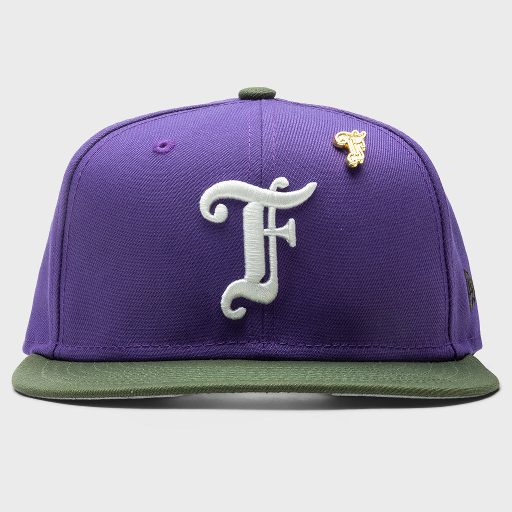 Old English F Snapback - New Orchid/Cilantro