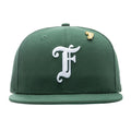 Old English F Snapback Hat w/ Pin - Cilantro Green