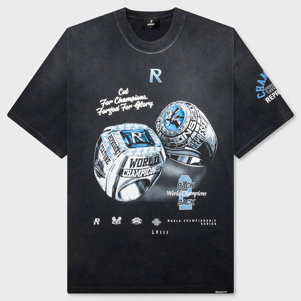 Champion Rings T-Shirt - Stained Black