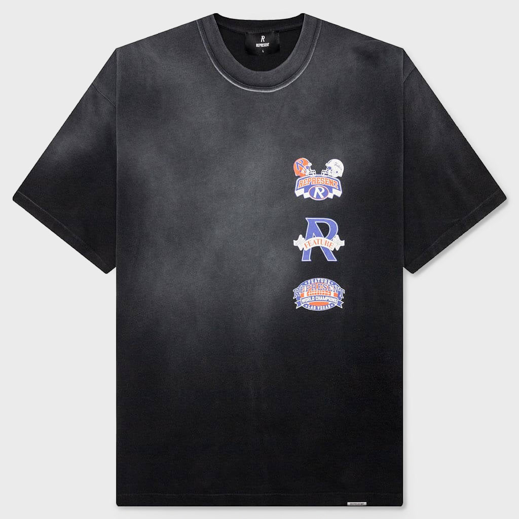 Multi Logo T-Shirt - Stained Black