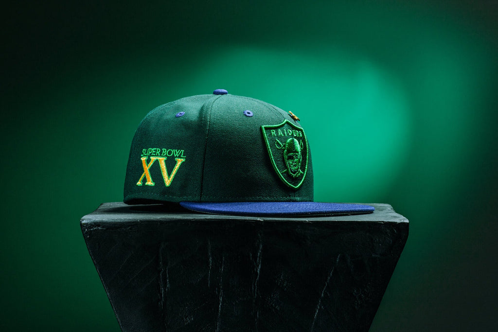 "Timepiece" Las Vegas Raiders Fitted - Green/Royal