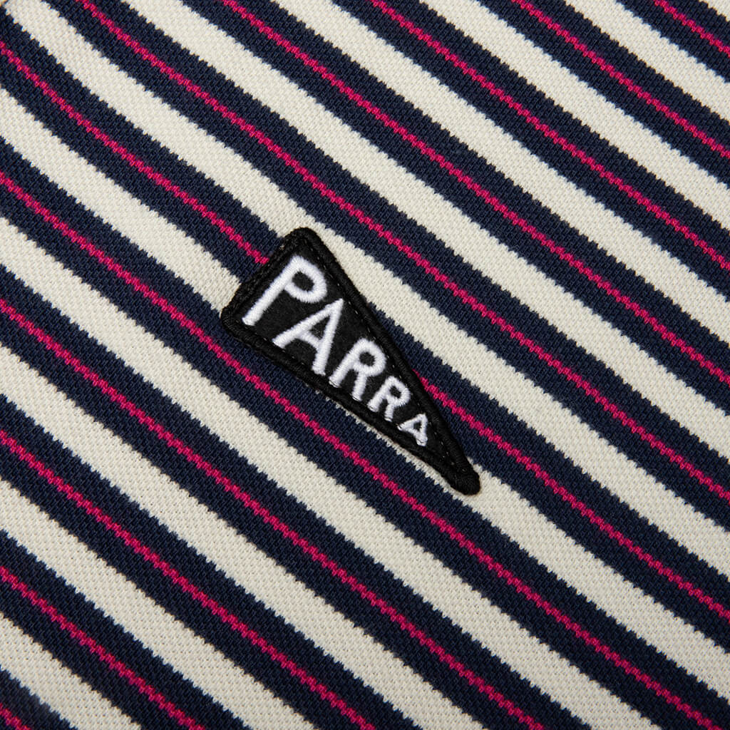 Flag Striper Polo Shirt - Purple Pink