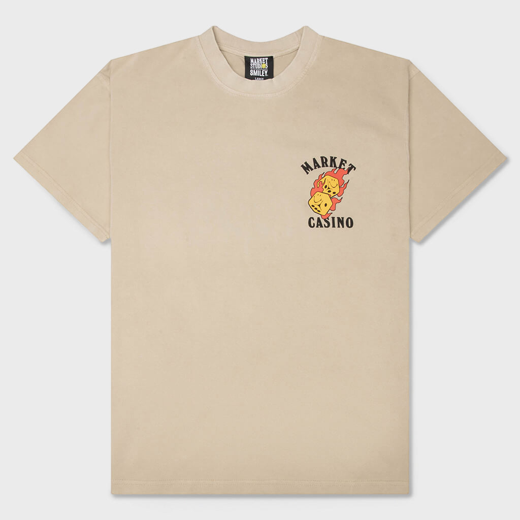 Flaming Dice T-Shirt - French Oak
