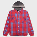Flannel Quilt Shirt Jacket - Red