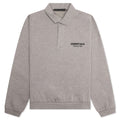 Fleece Polo - Heather Gray