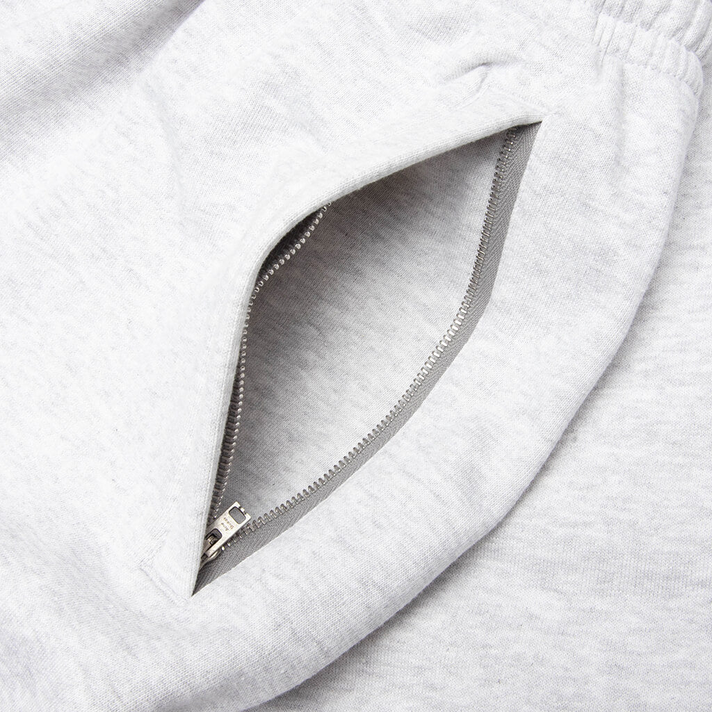 Fleece Logo Sweatpants - Pale Grey Melange