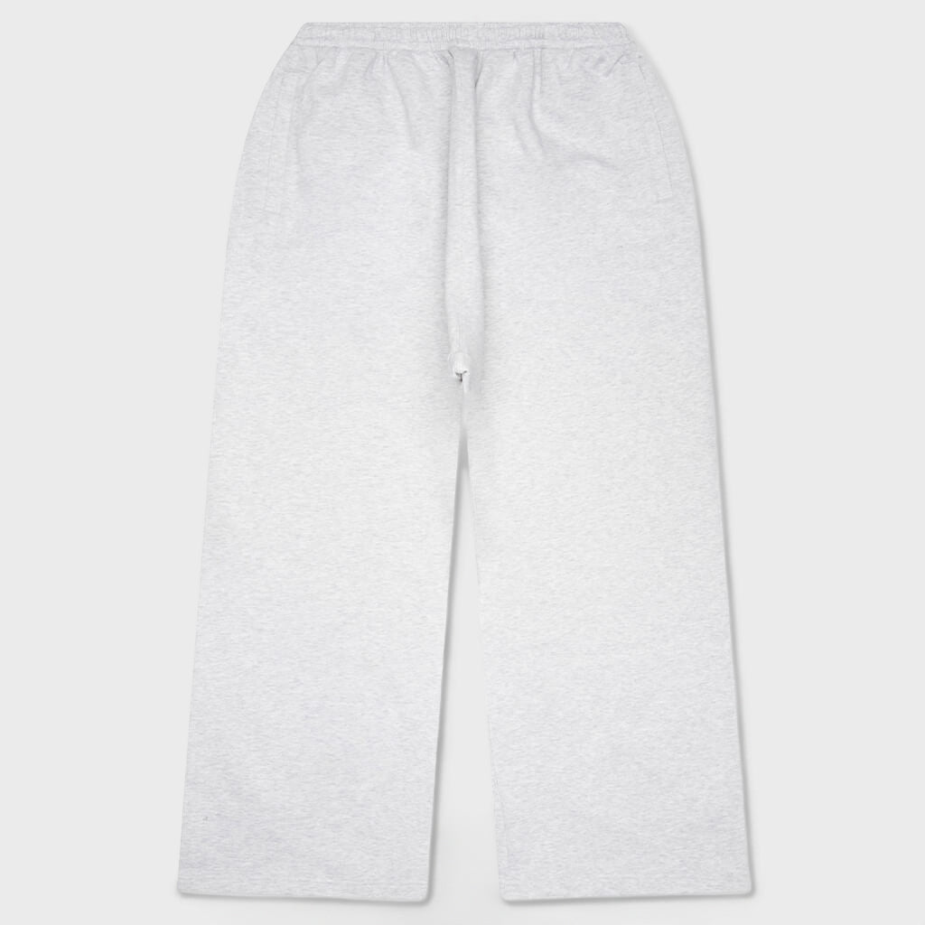 Fleece Logo Sweatpants - Pale Grey Melange