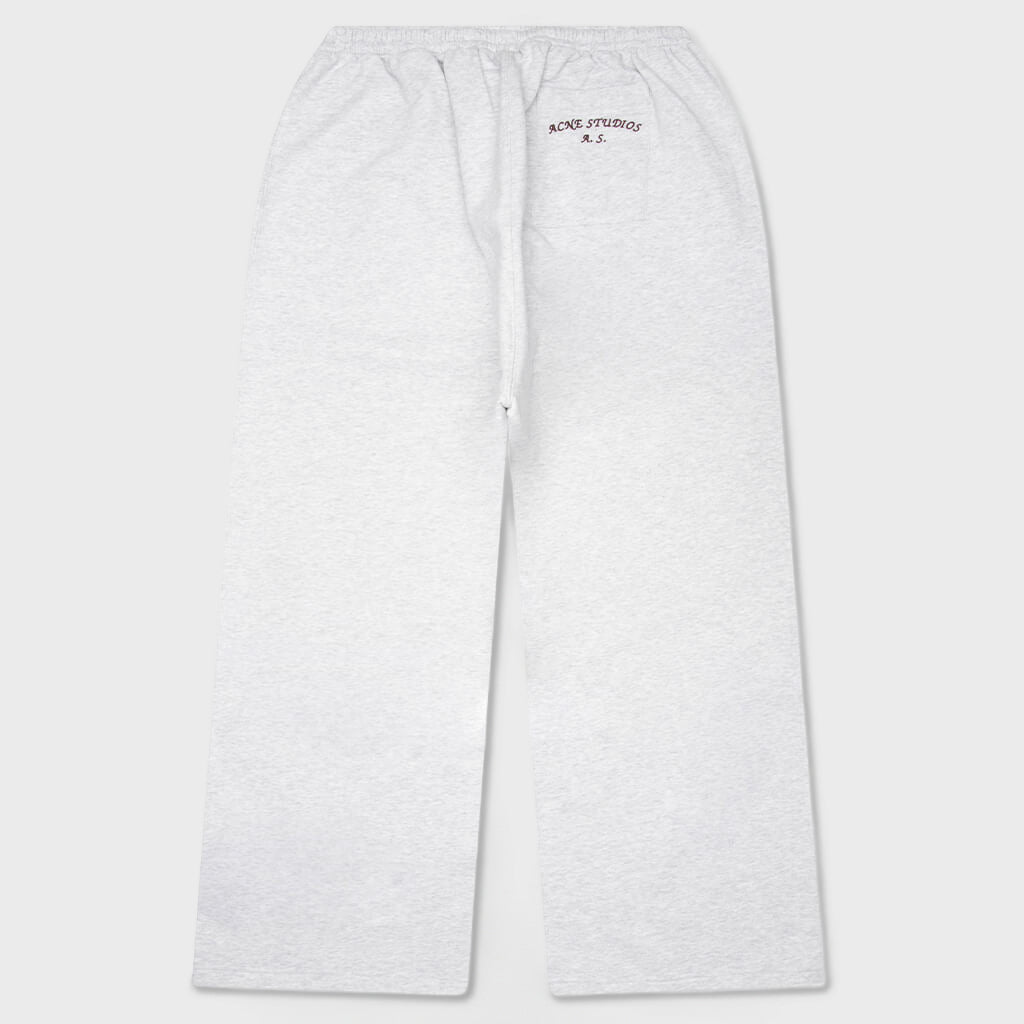 Fleece Logo Sweatpants - Pale Grey Melange