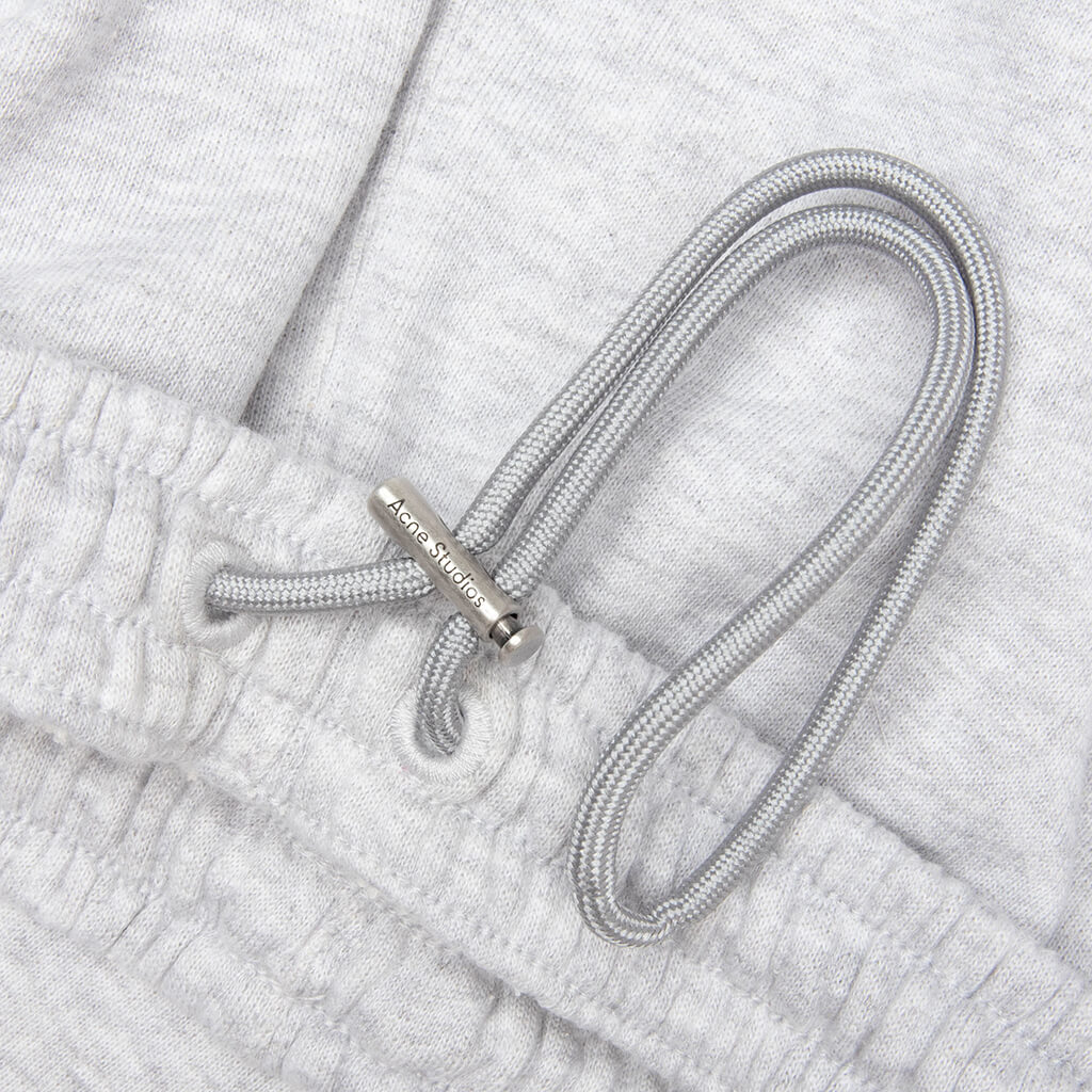 Fleece Logo Sweatpants - Pale Grey Melange