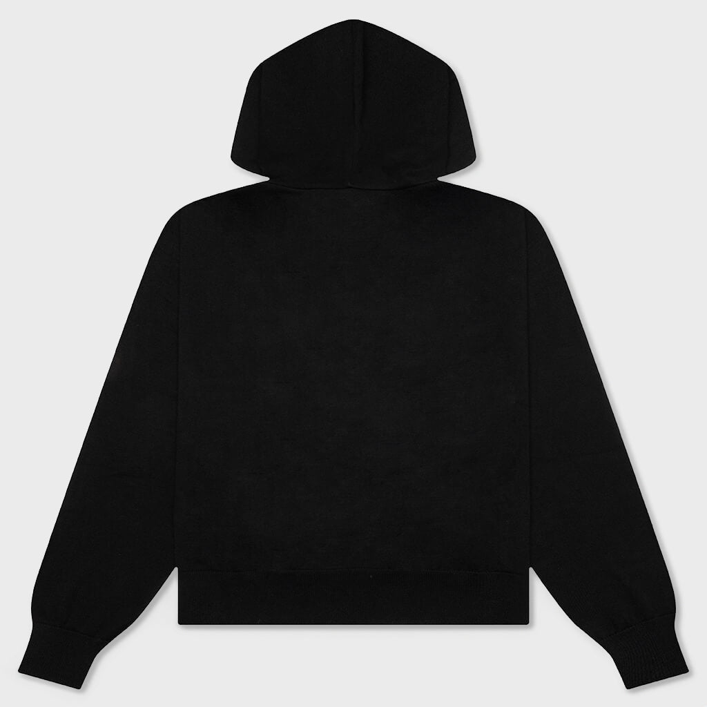 Floral Logo Hoodie - Black