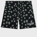 Floral Seersucker Shorts - Black