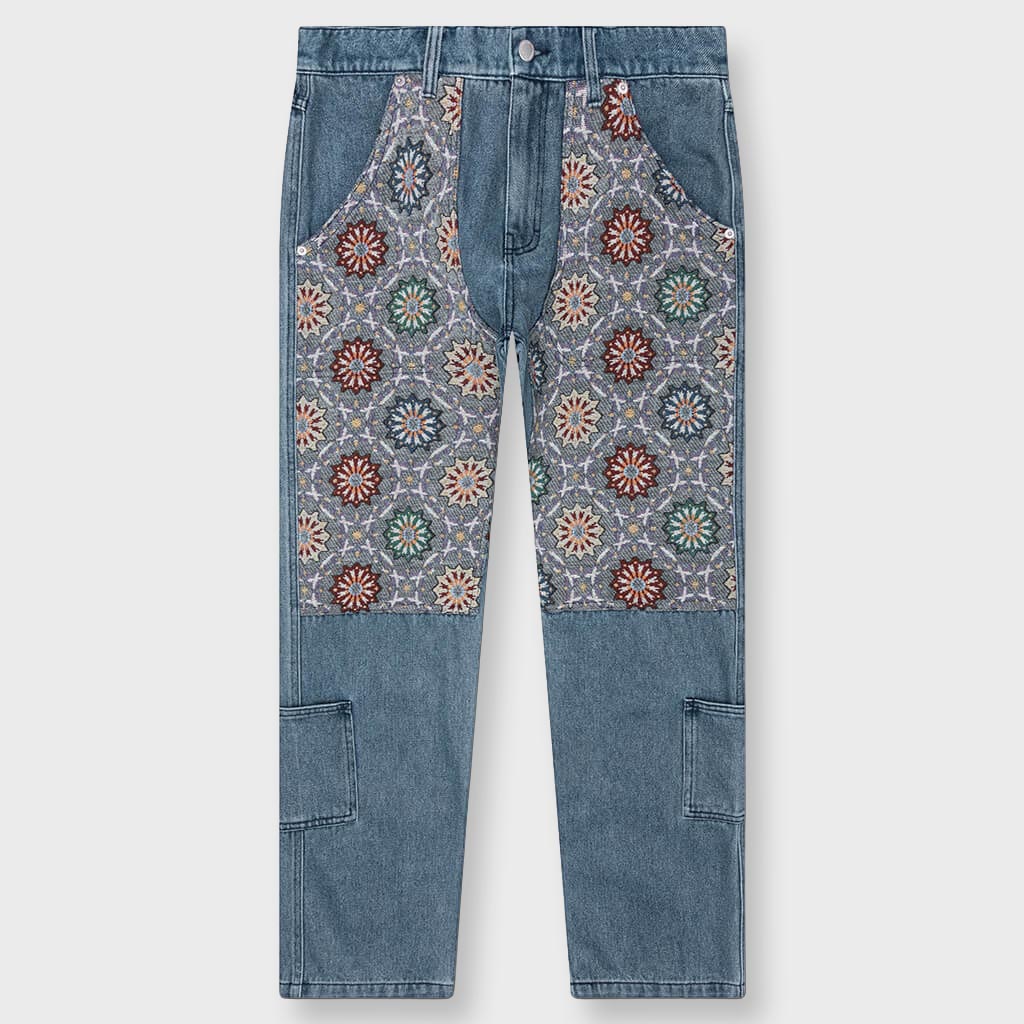 Floral Ultra Double Knee - Indigo