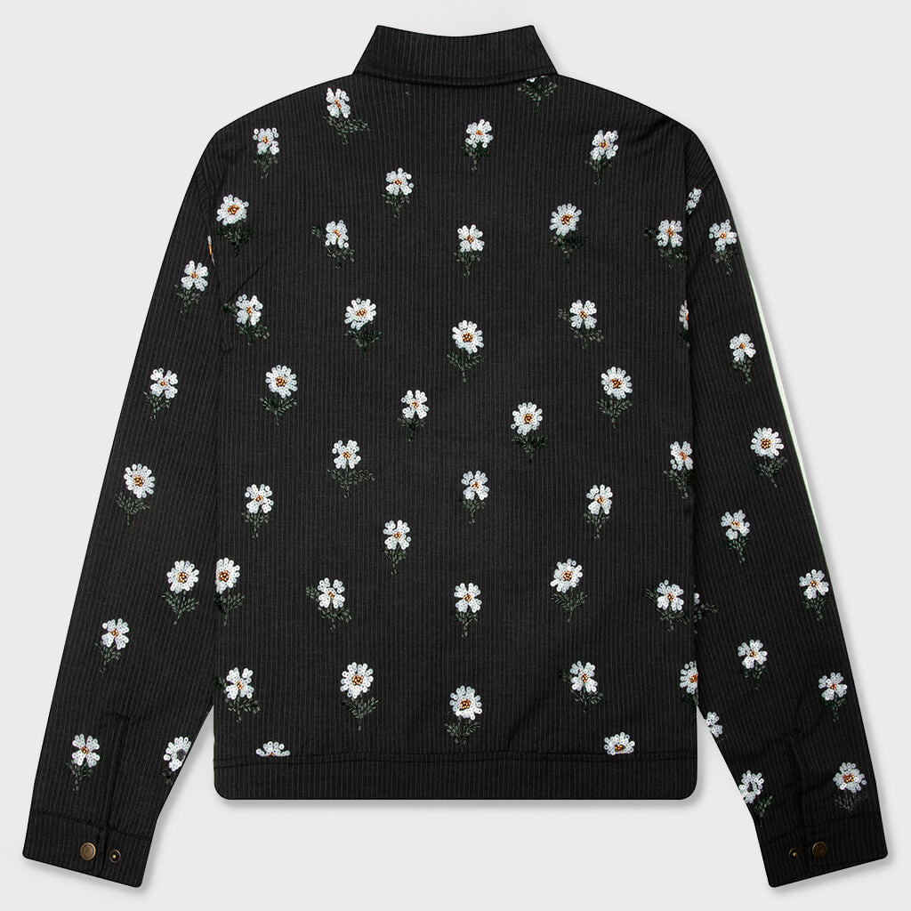Flowers Beaded Jacket - Black