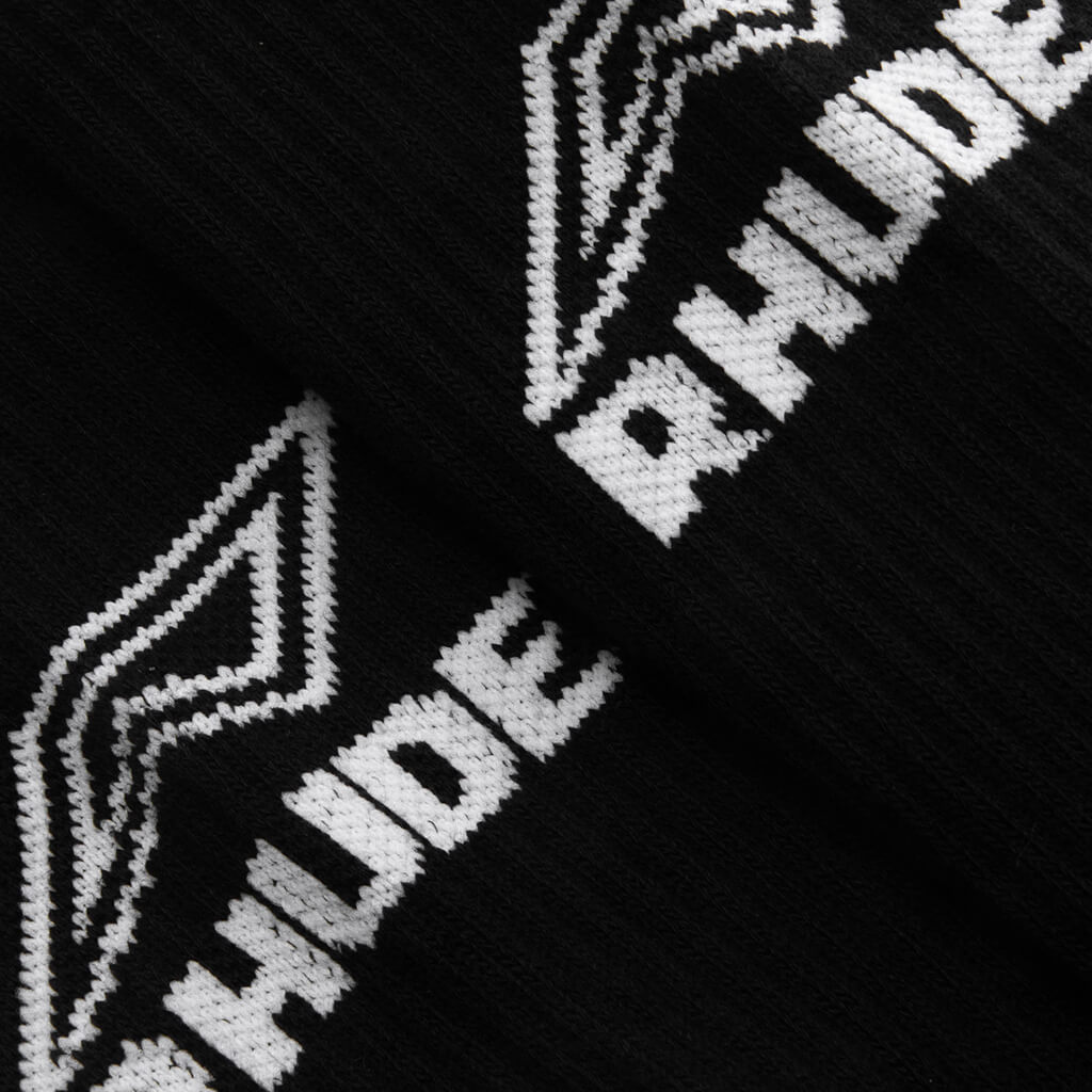 Footy Logo Sock - Black/White