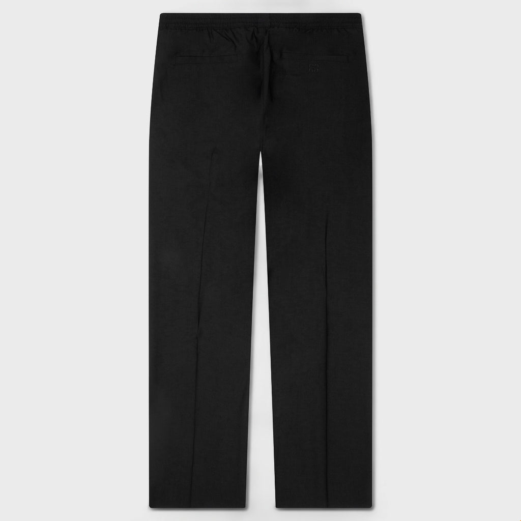 Slim Fit Formal Wool and Mohair Pants - Black