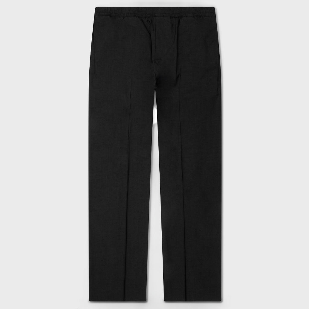 Slim Fit Formal Wool and Mohair Pants - Black