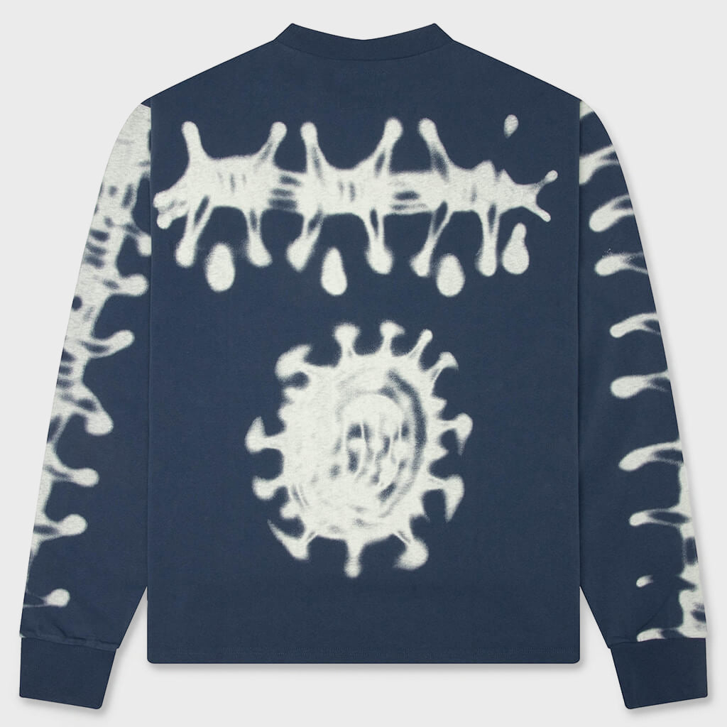 Airbrushed L/S Top - Blue