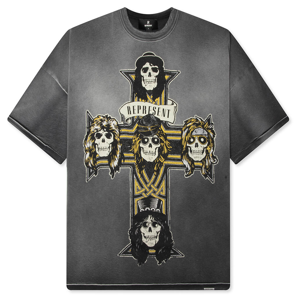 Cross T-Shirt - Stained Black