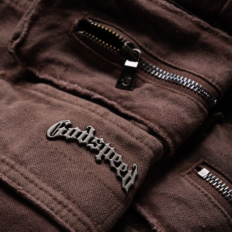 Godspeed New York Skidrow Flared Cargo Pants - Clay