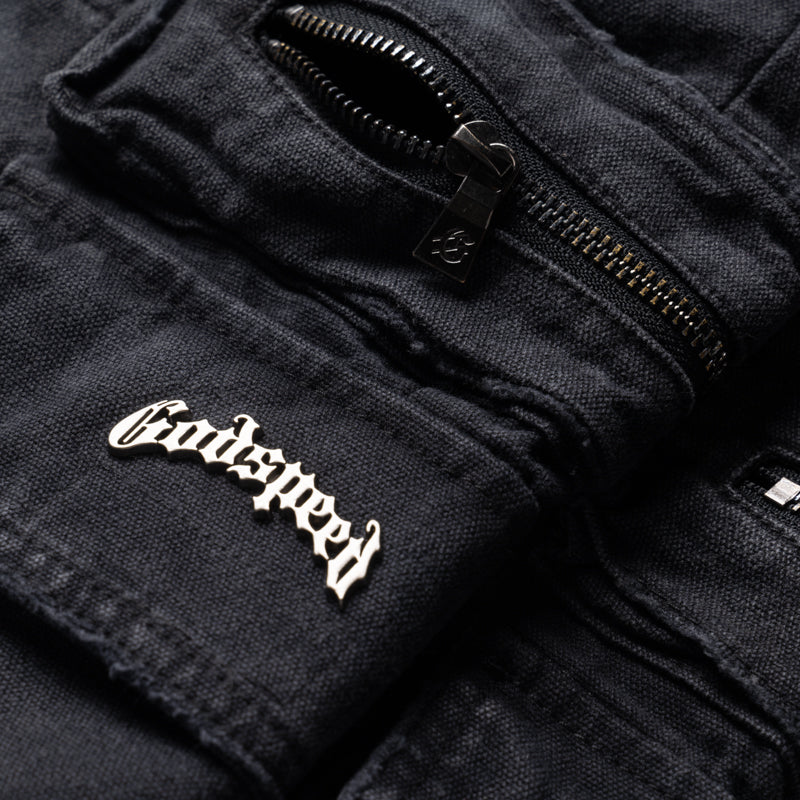 Godspeed New York Skidrow Flared Cargo Pants - Black