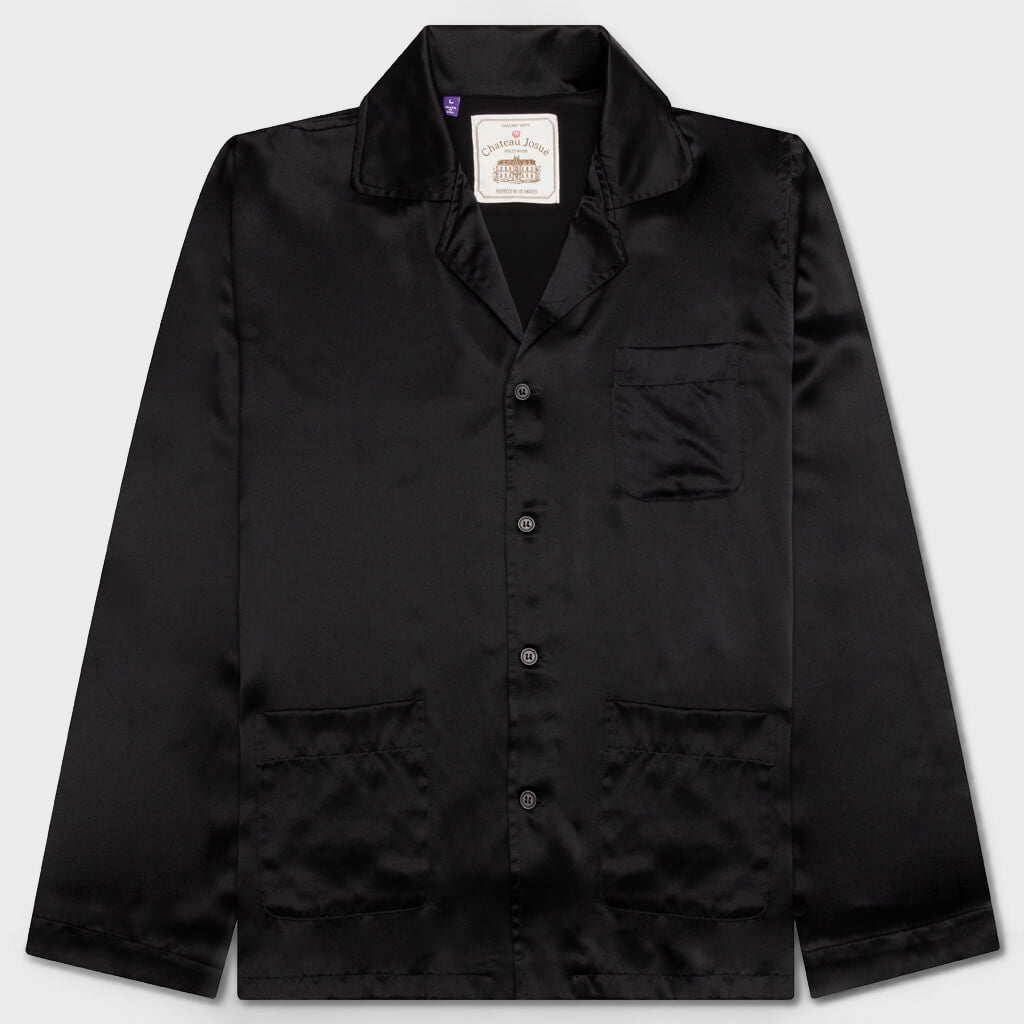 Silk Pajama Shirt - Black