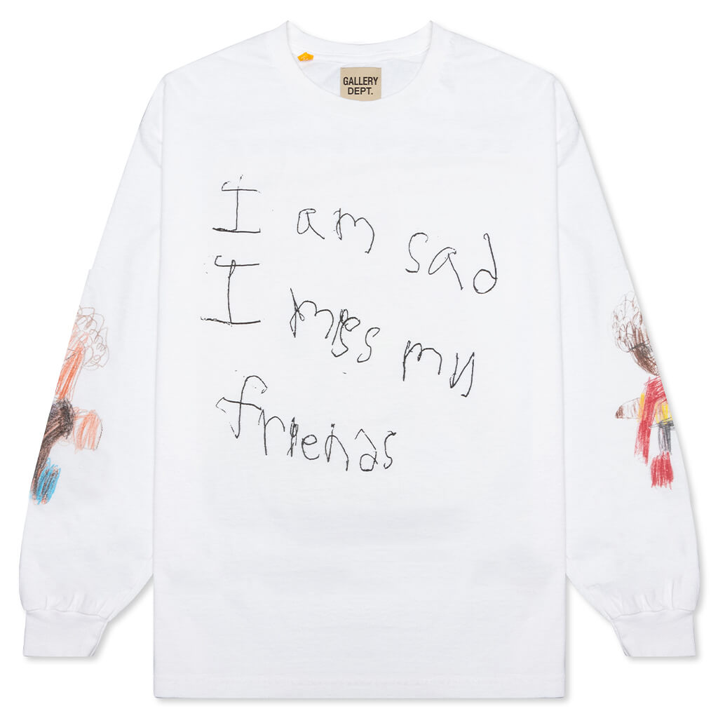 I'm Sad L/S Tee - White
