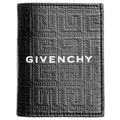 4G Canvas and Leather Card Holder 6cc - Black
