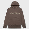Barbed Wire Tufting Washed Hoodie - Chocolate