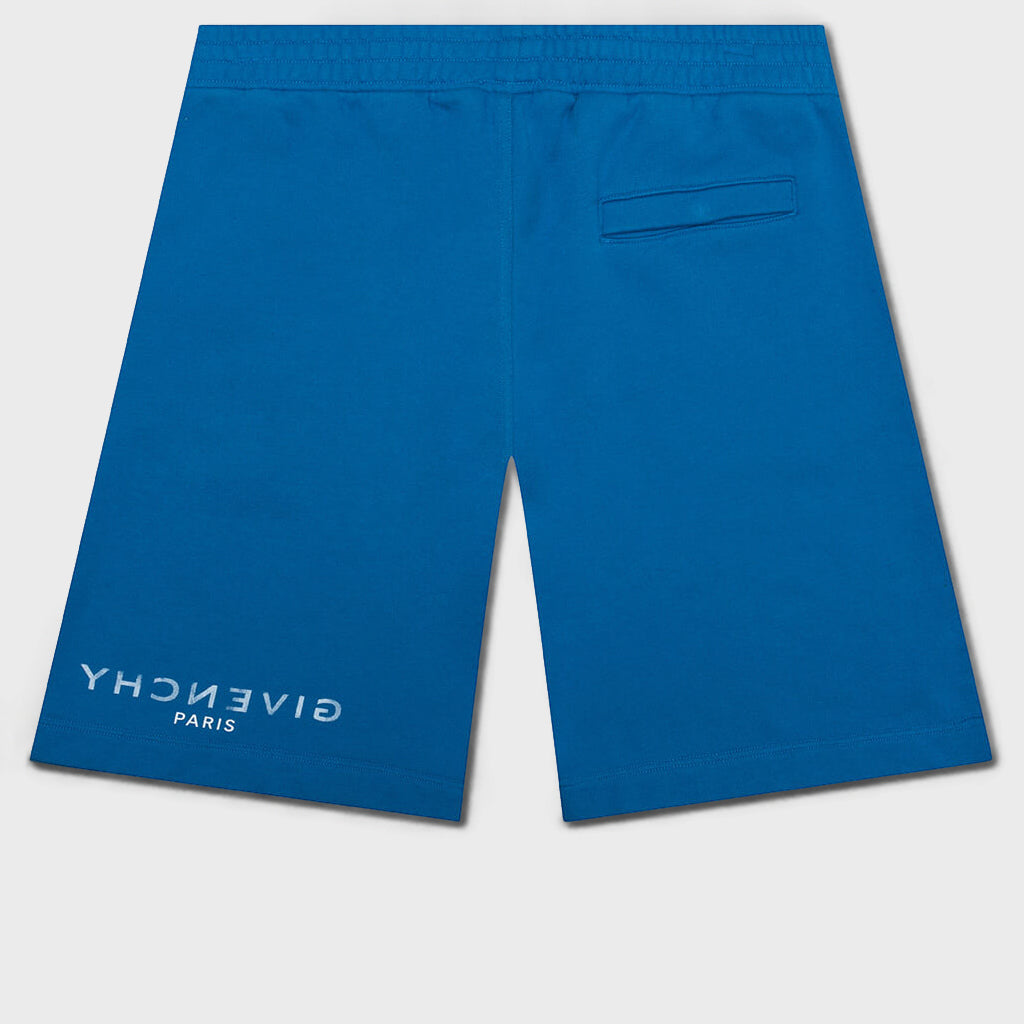 Boxy Fit Reverse Print Shorts - Bright Blue