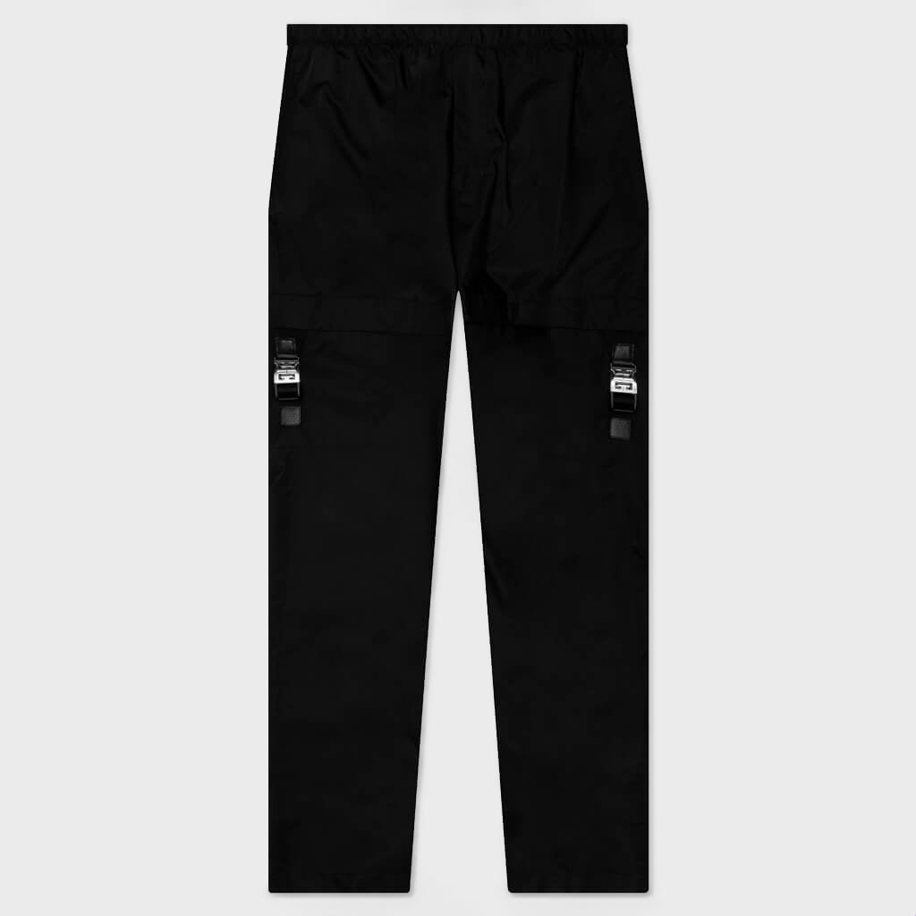 Buckle Cargo Pants - Black