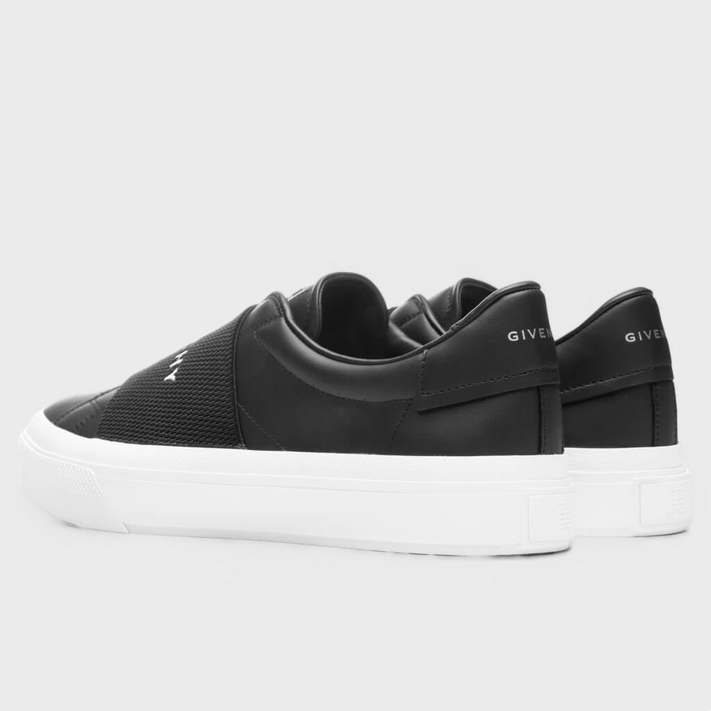 City Court Sneaker With Elastic - Black