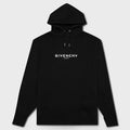 Classic Fit Hoodie w/ Reverse Print - Black
