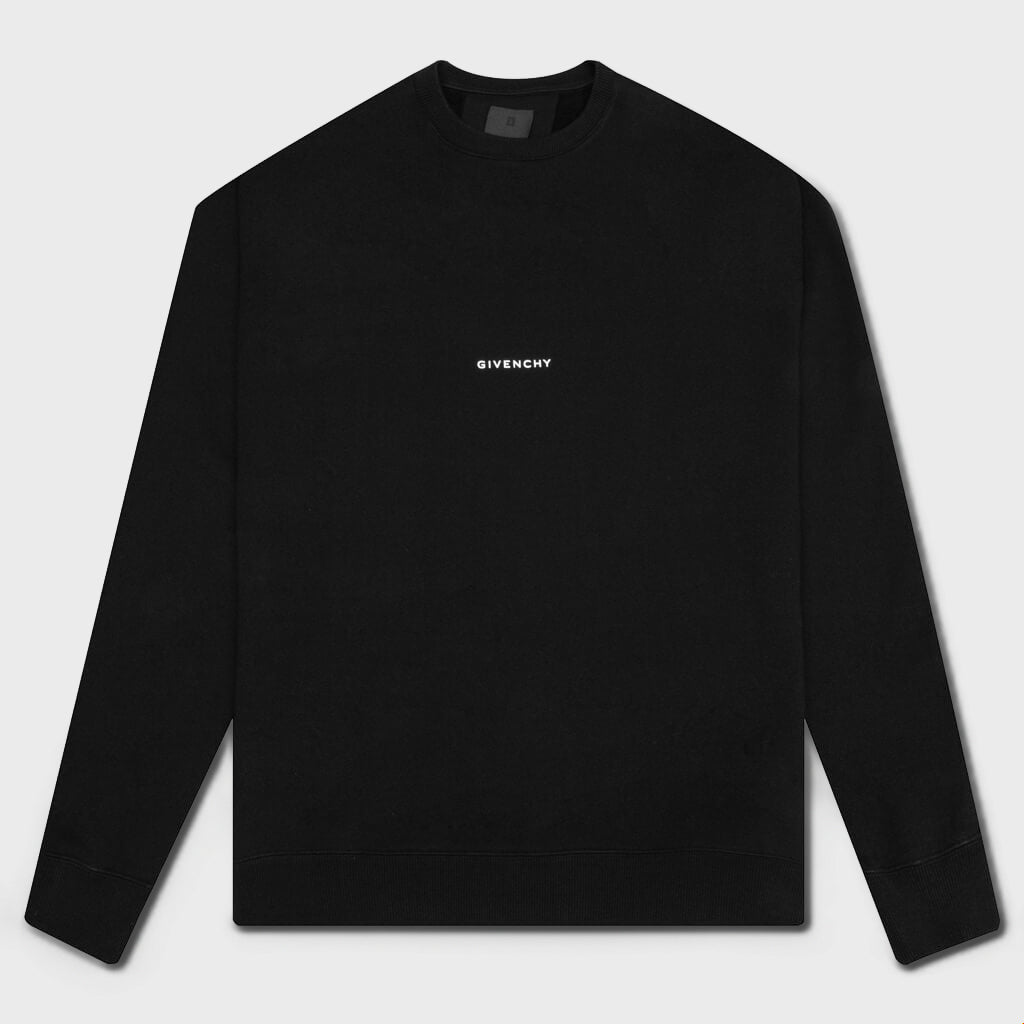 Classic Fit Print Sweatshirt - Black