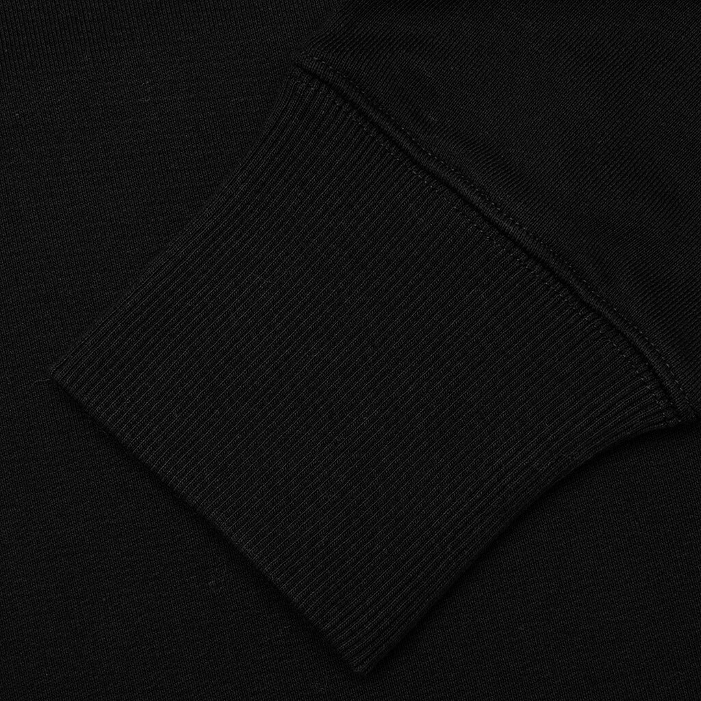 Classic Fit Sweatshirt w/ Reverse Print - Black