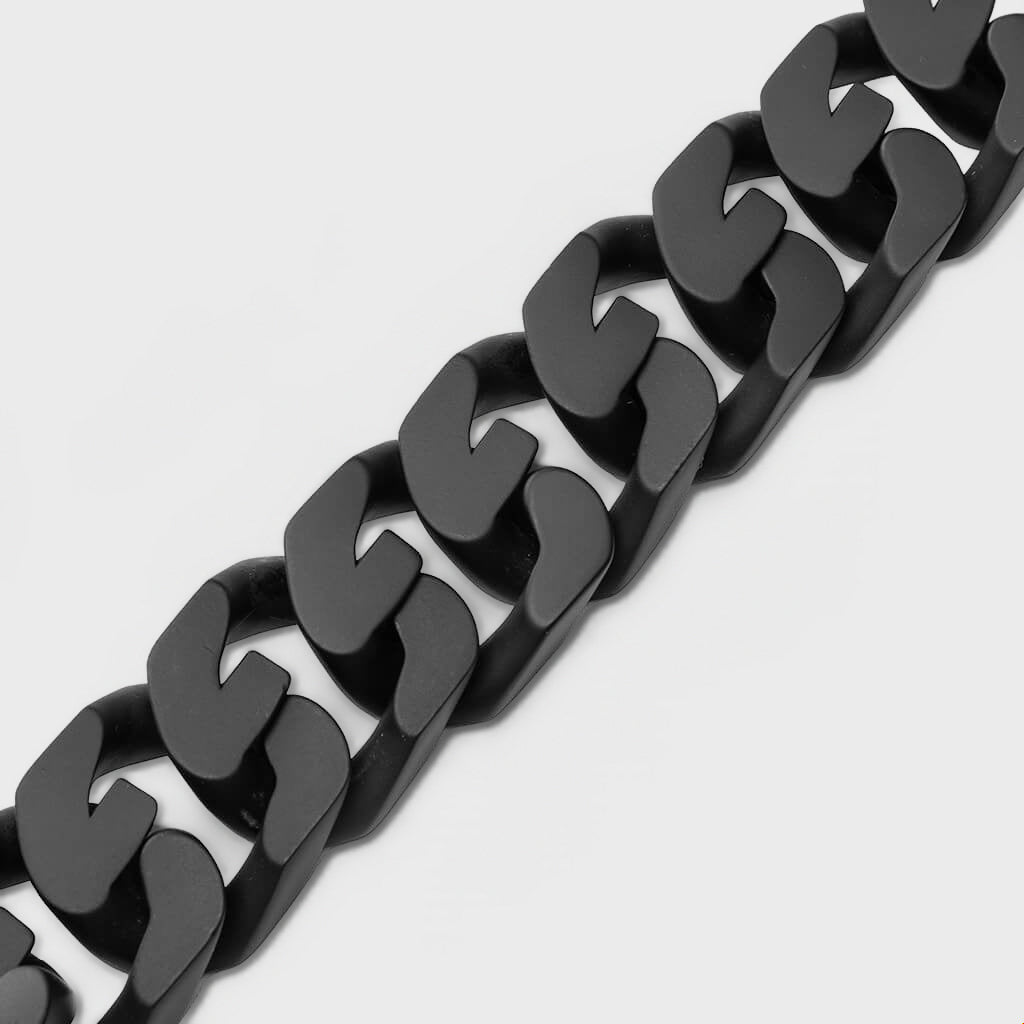 G Chain Medium Black Necklace - Black