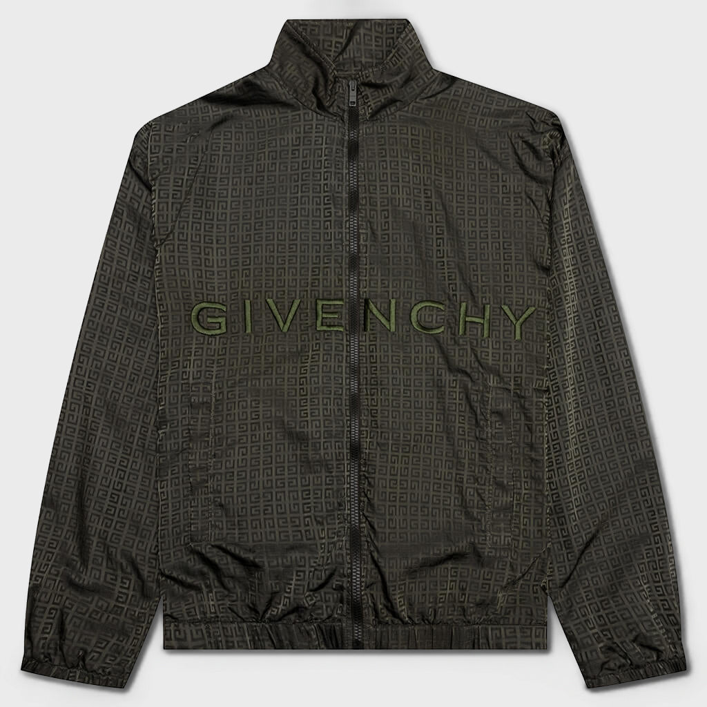 Garment Dye Embroidered Jacket - Military Green