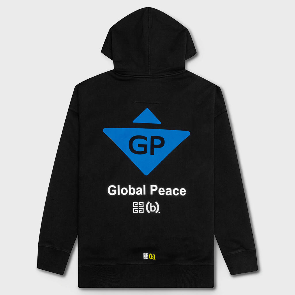 Global Peace Slim Fit Hoodie - Black
