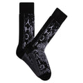 Letters Spray Bandana Socks - Black/Navy