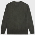 Oversized Crew Neck Sweater - Dark Green