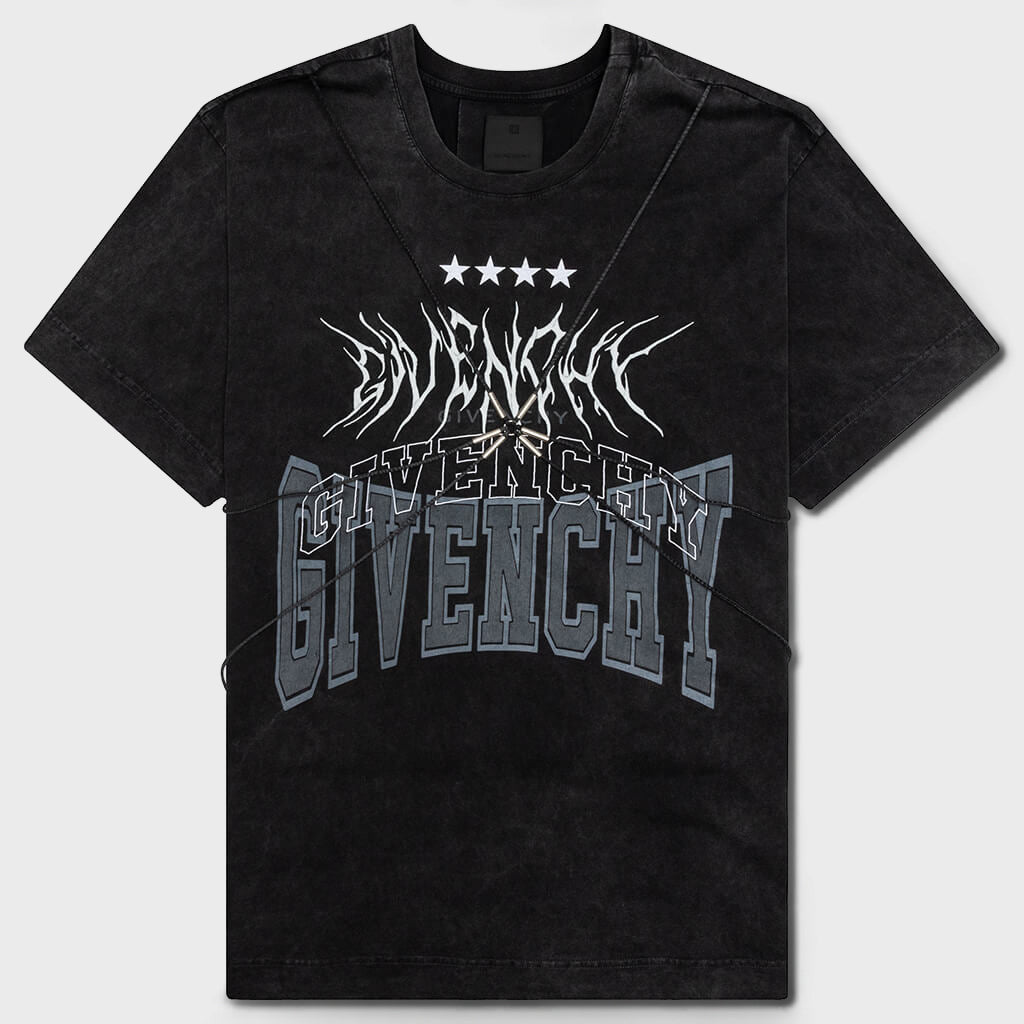 Oversized Fit T-Shirt W/ Harness - Grey