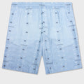 Skate Fit Shorts w/ Elastic Waist Band - Navy/Light Blue