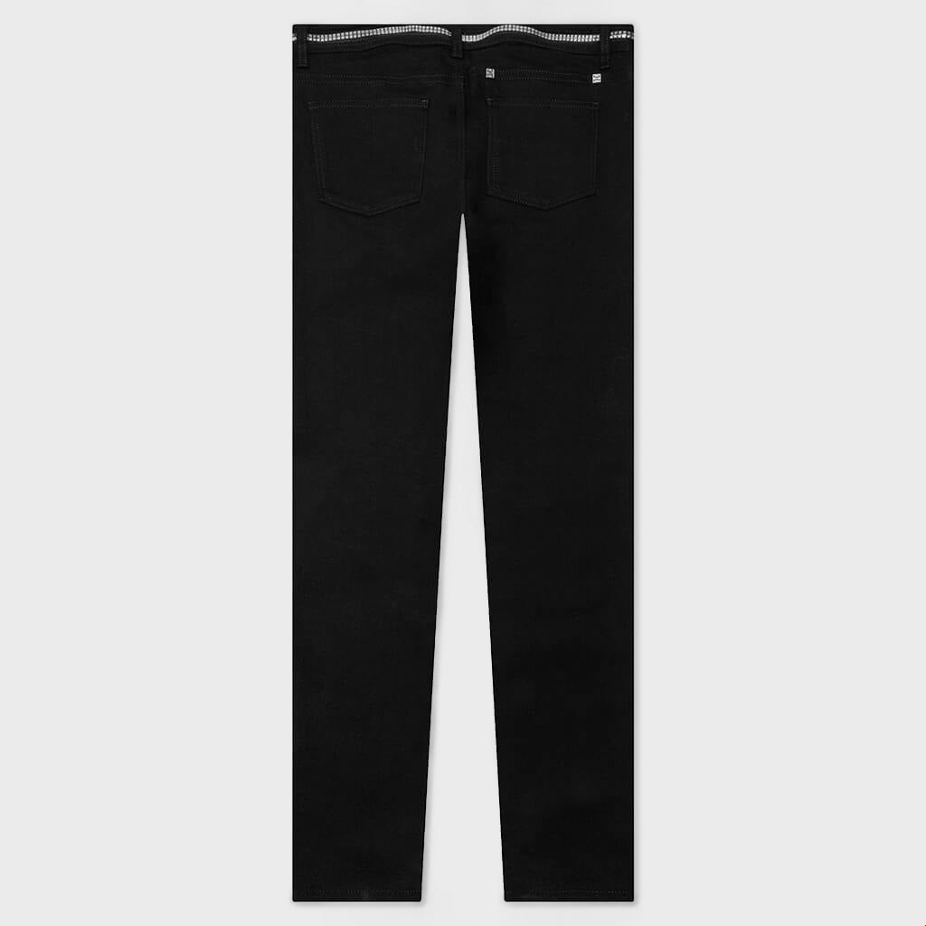 Skinny Denim Trousers 4G Zip - Black