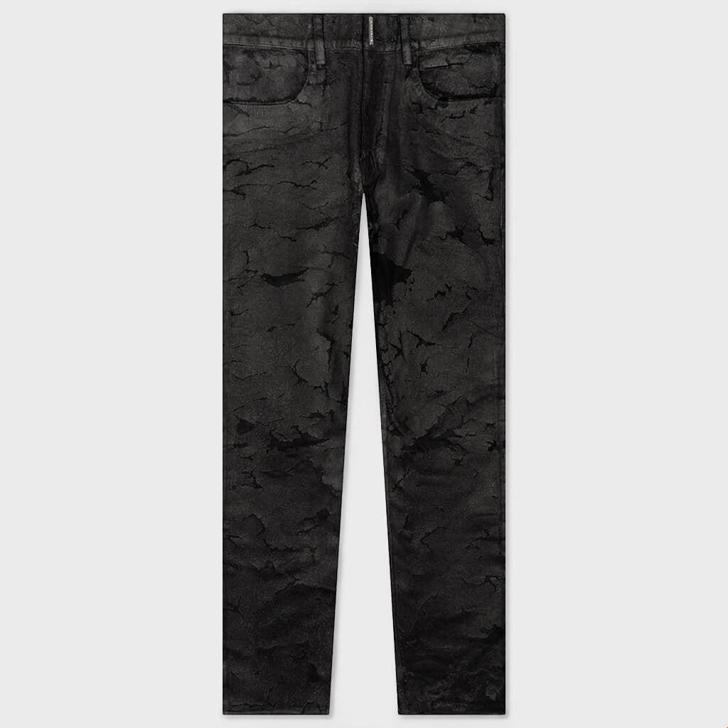 Slim Fit 5 Pocket Trousers - Black