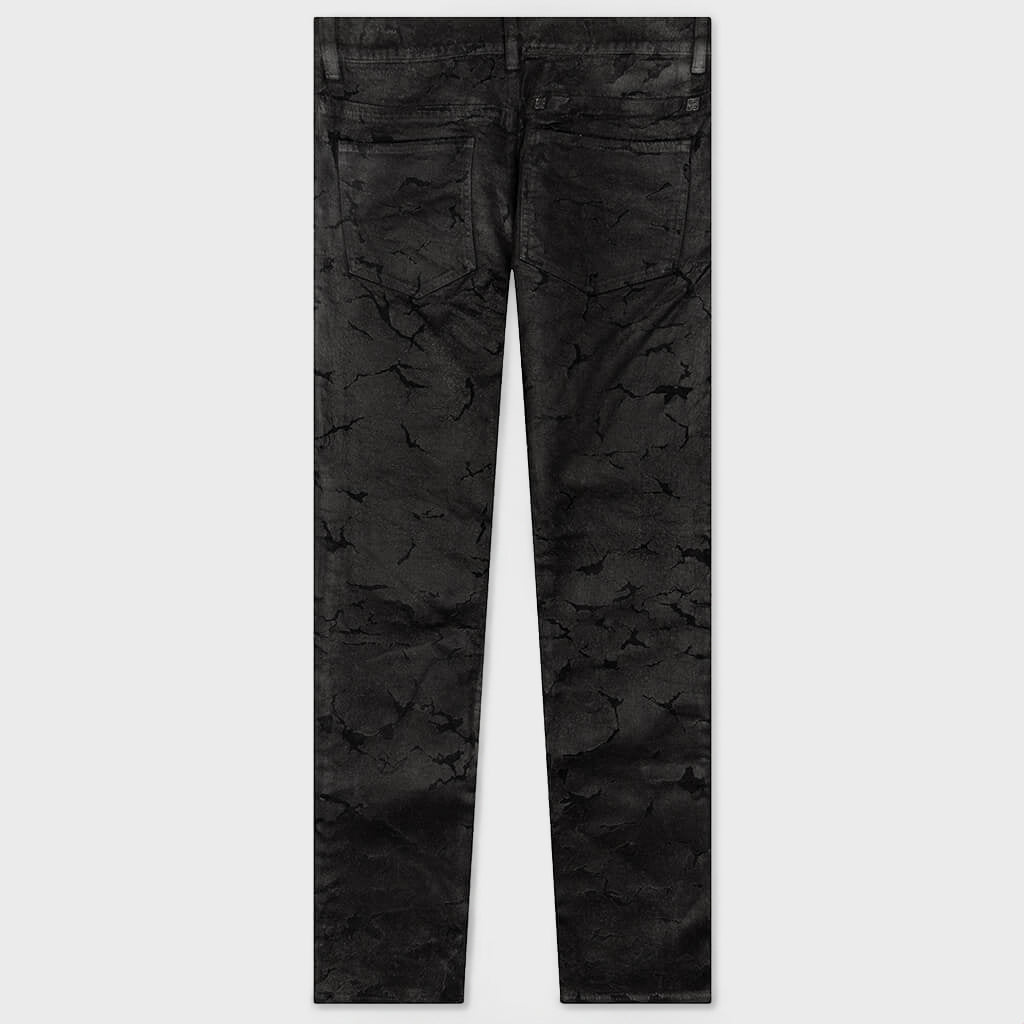 Slim Fit 5 Pocket Trousers - Black