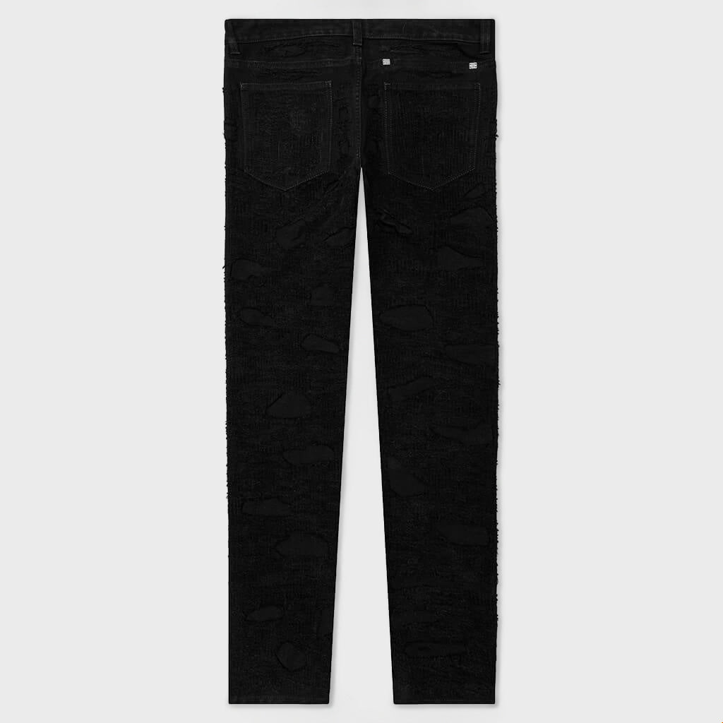 Slim Fit 5 Pocket Trousers - Black