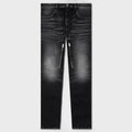 Slim Fit Denim W/ Zips - Black/White