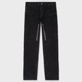 Straight Fit Denim Trousers - Flat Black