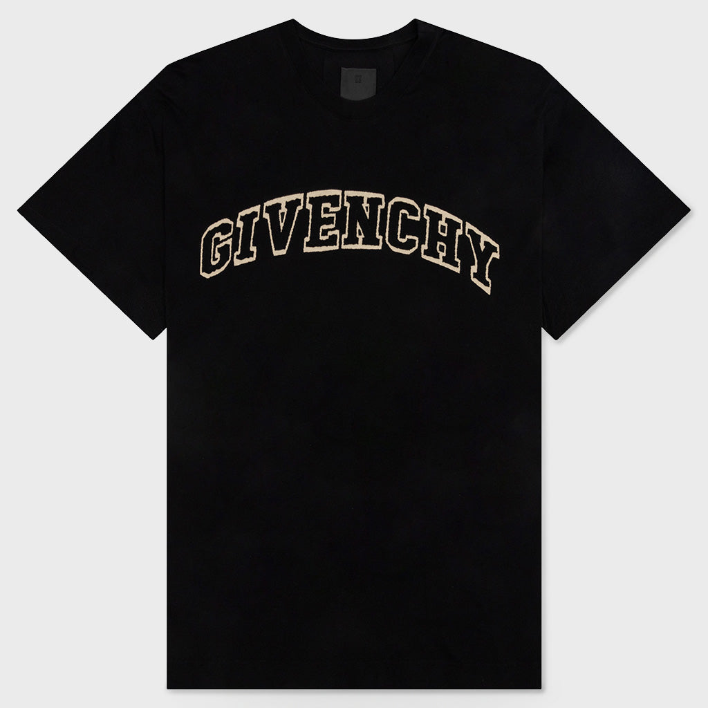 Varsity Logo Oversized T-Shirt - Black